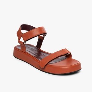 NEW STAUD LEATHER LIZ SANDAL - RUST